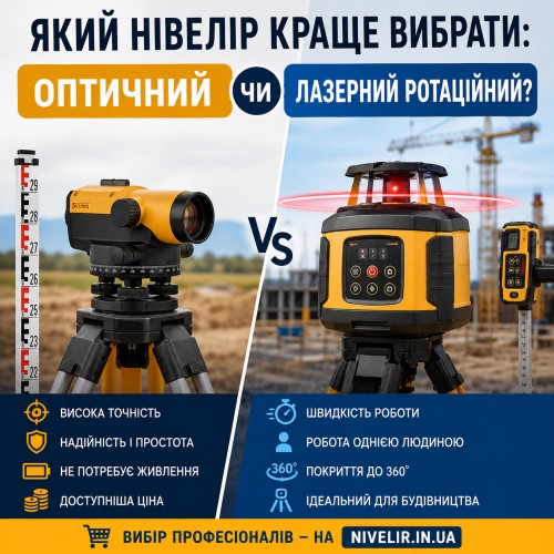 Який нівелір краще вибрати: оптичний чи лазерний ротаційний — повне порівняння