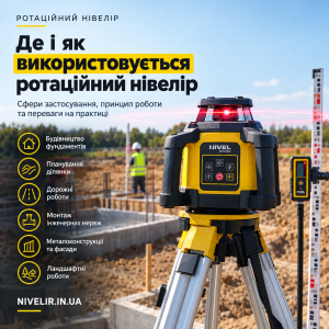 Де і як використовується ротаційний нівелір