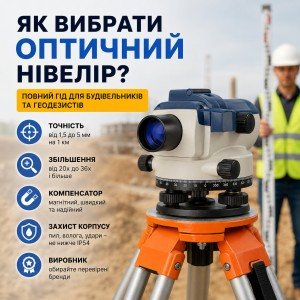 Як вибрати оптичний нівелір: повний гід для будівельників та геодезистів